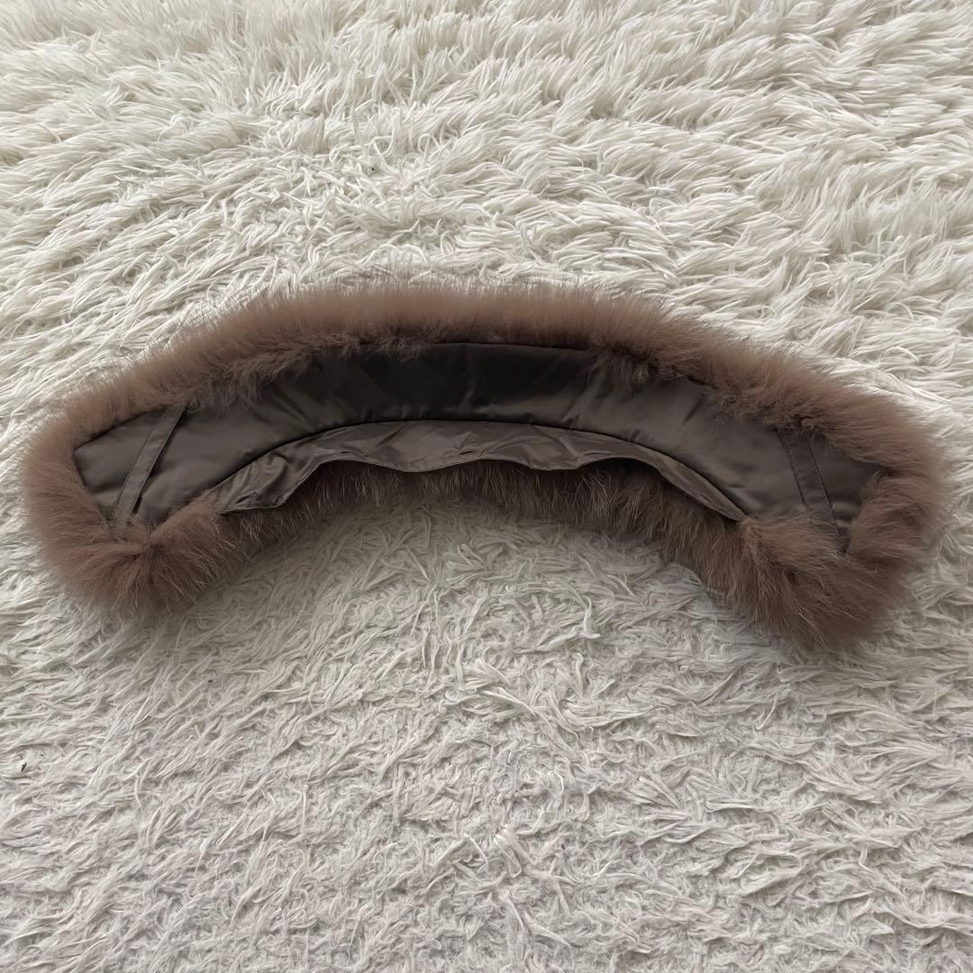 23区　カシミヤ100% ロング　ファー　Aライン　コート　大きいサイズ