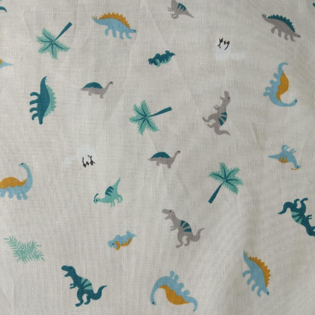 【もね様オーダー】アイボリー恐竜柄ｘ水色デニム　7点