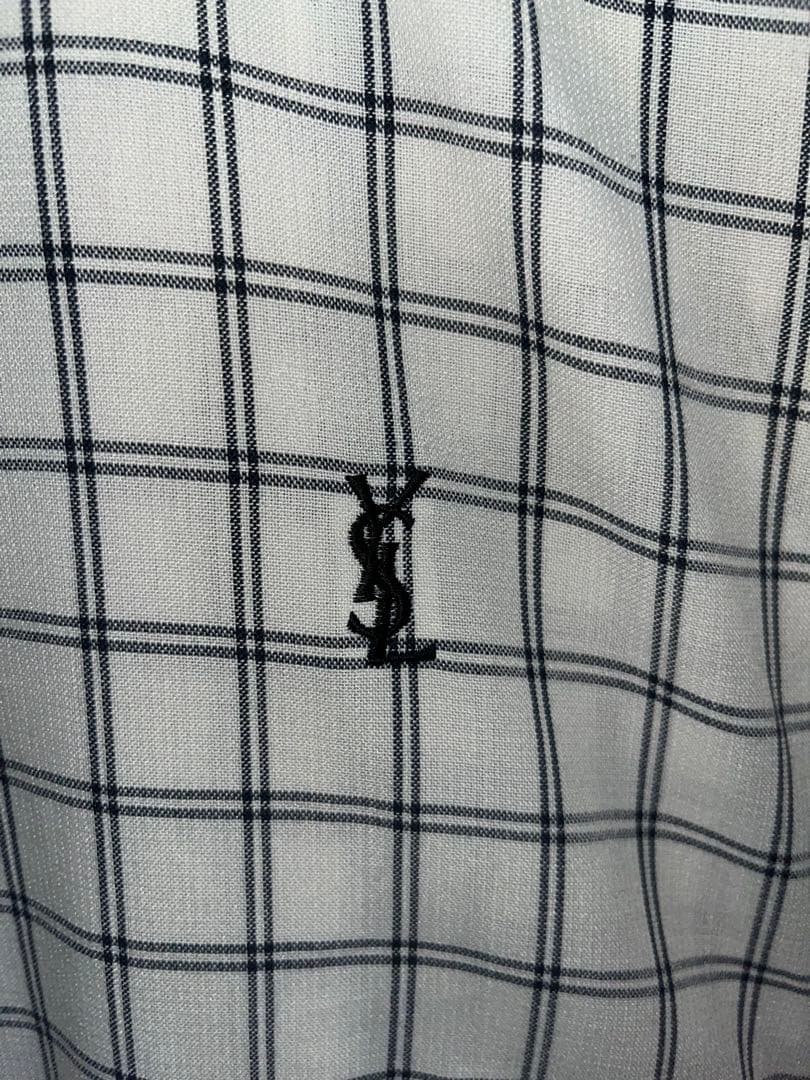 YSL チェック柄 ジップアップ ブルゾン