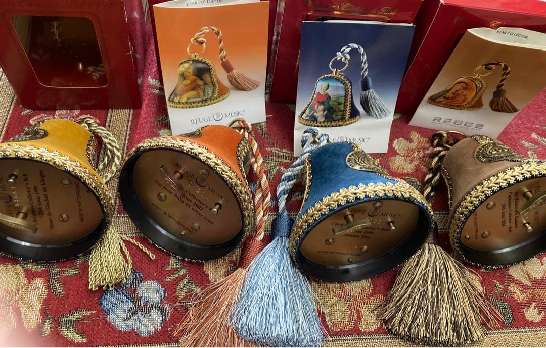 4点セット☆高級スイスオルゴール リュージュ クリスマスベル