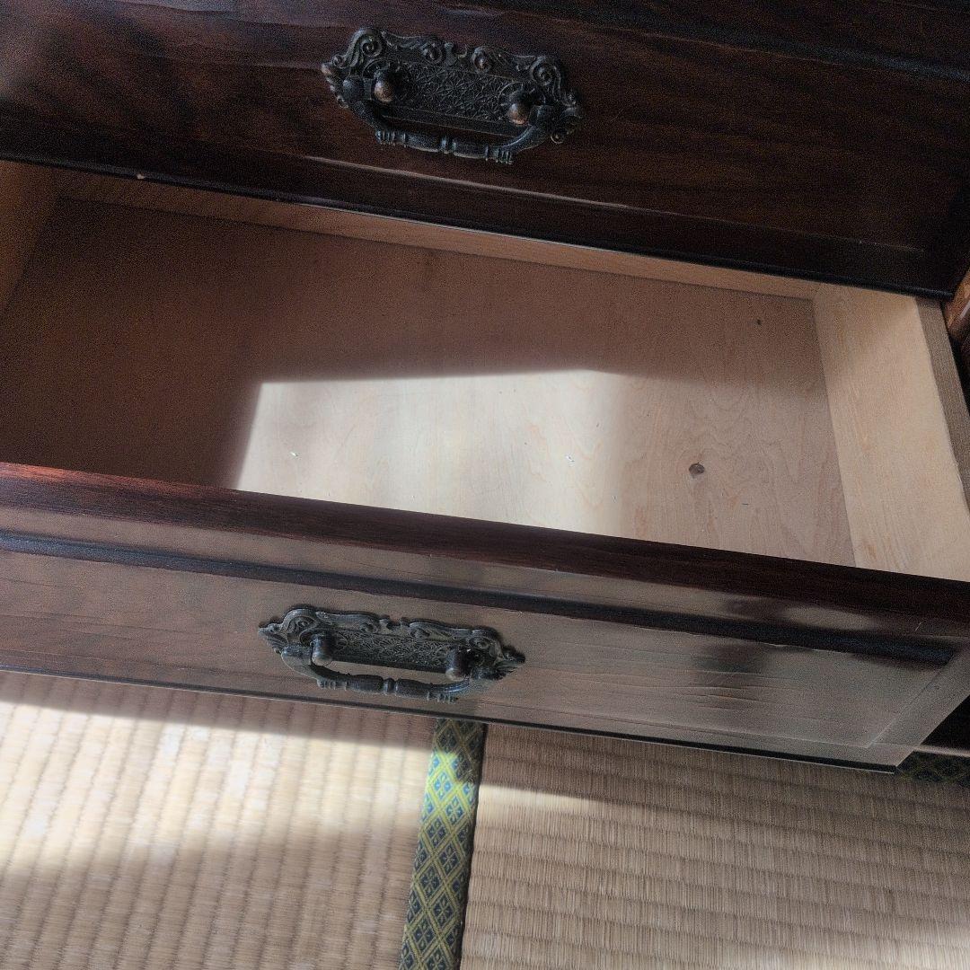 昭和レトロ 食器棚 収納棚 アンティーク 木製　高級　茶棚 茶箪笥　コレクション