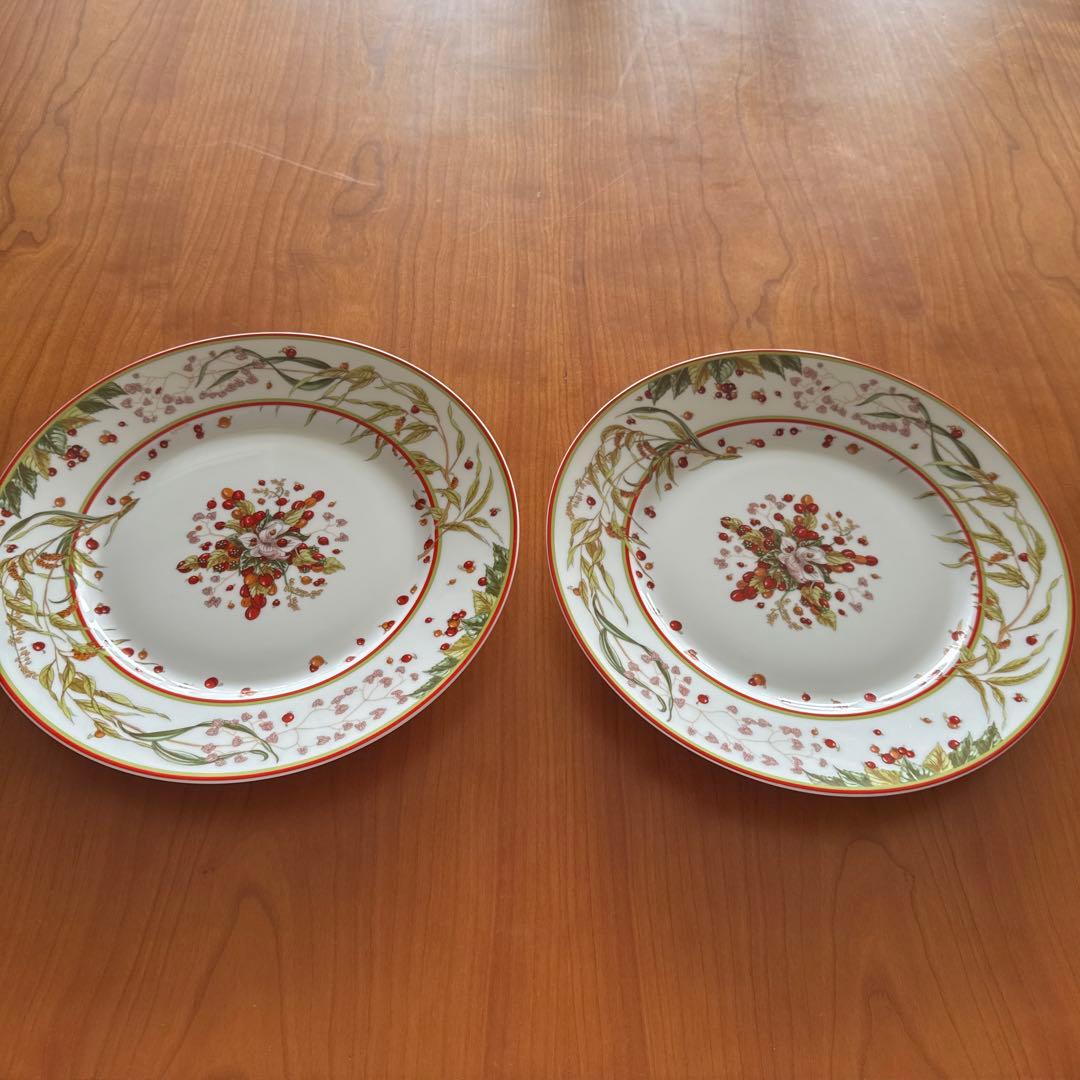 エルメス　ピタゴラスの庭　ディナープレート　大皿美品　廃番品　直径約27.5cm