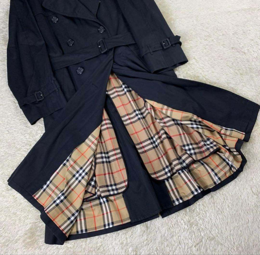 希少サイズ　3XL バーバリーロンドン　3XL マキシ丈　チェック ベルト