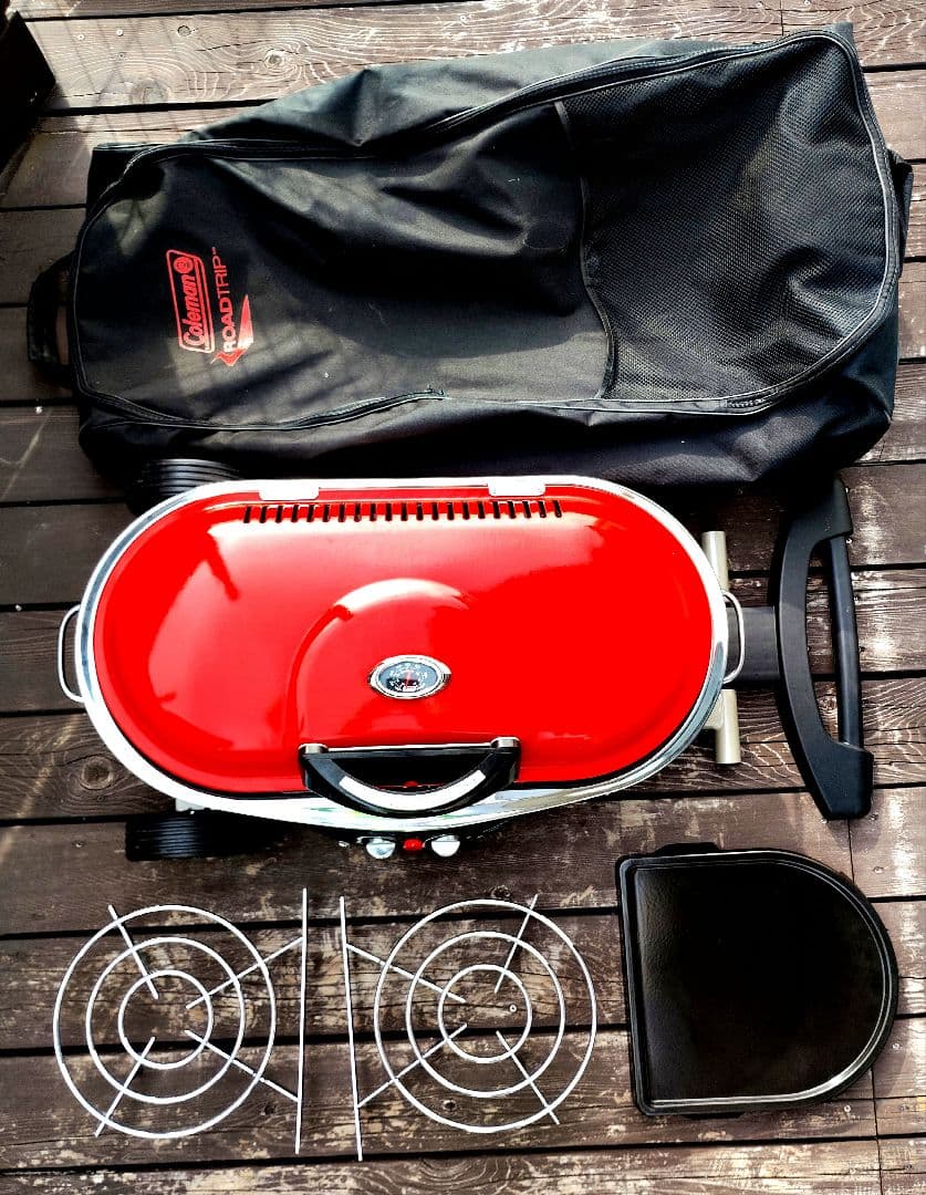 コールマン ロードトリップグリル LXE-JⅡ専用ケース+グリドル+五徳+ガス缶