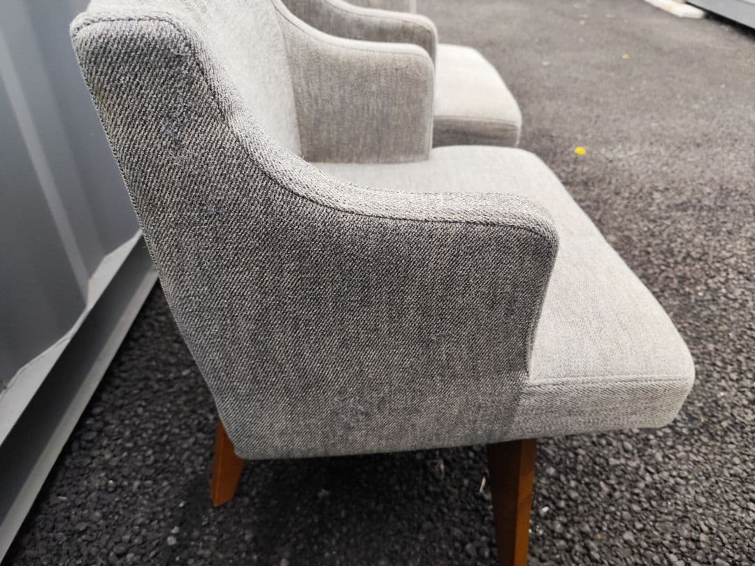 【関東圏限定】廃盤品 リビングハウス Low 回転チェア 2脚セット グレー