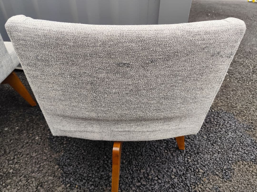 【関東圏限定】廃盤品 リビングハウス Low 回転チェア 2脚セット グレー