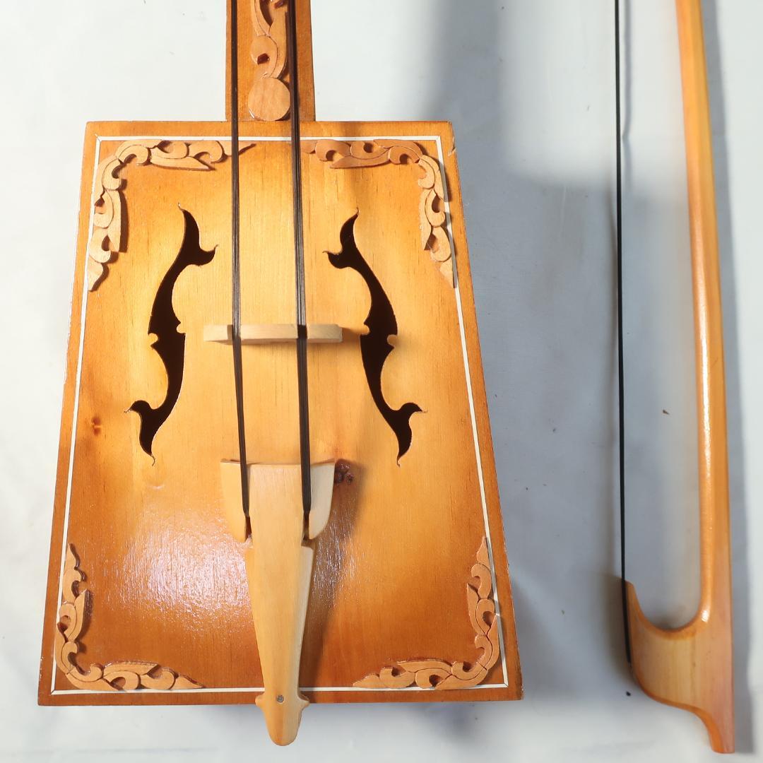 馬頭琴 弓 付属 全長約68cm 民族楽器