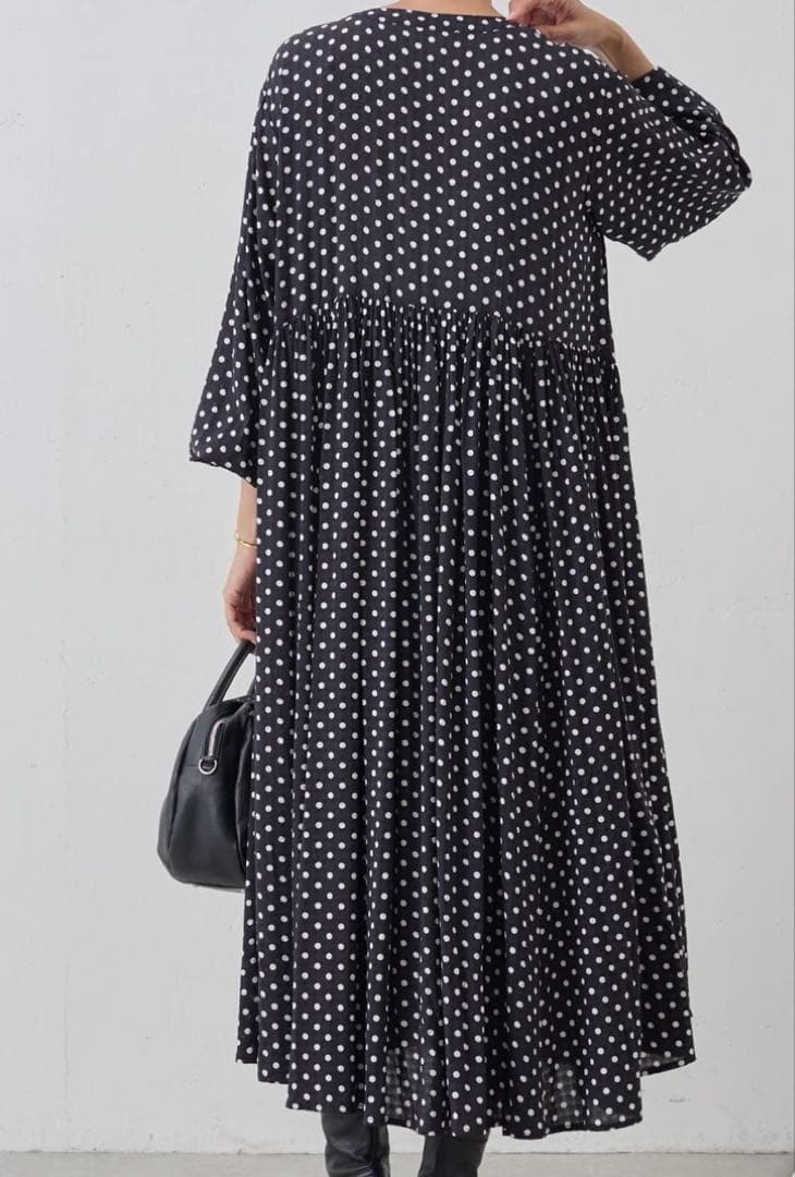 BEARDSLEY(ビアズリー) ドットギャザーワンピース定価29700円♪