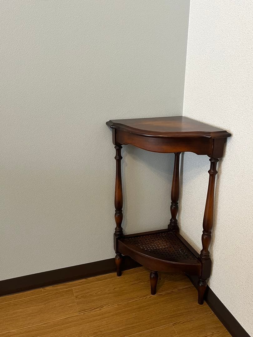 karimoku カリモク家具 コロニアル コーナーラック 電話台 木製ラック