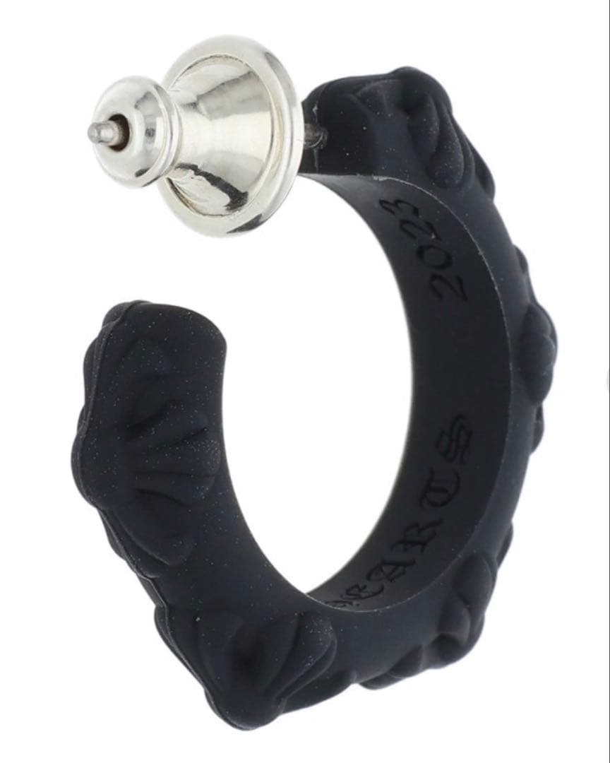 Chrome Heartsシリコンフープピアス ブラック 片耳　新品未使用