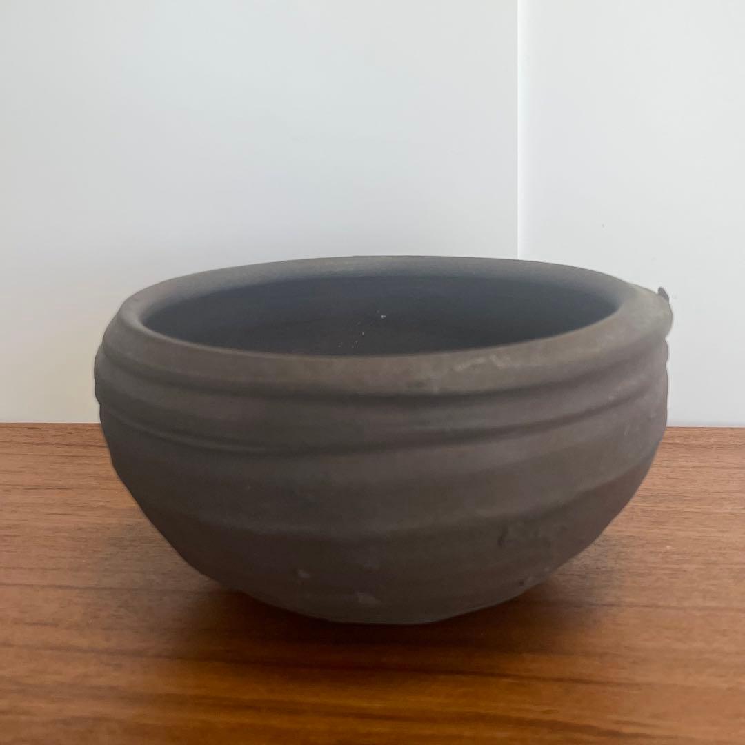 作家もの　黒　焼き締め鉢