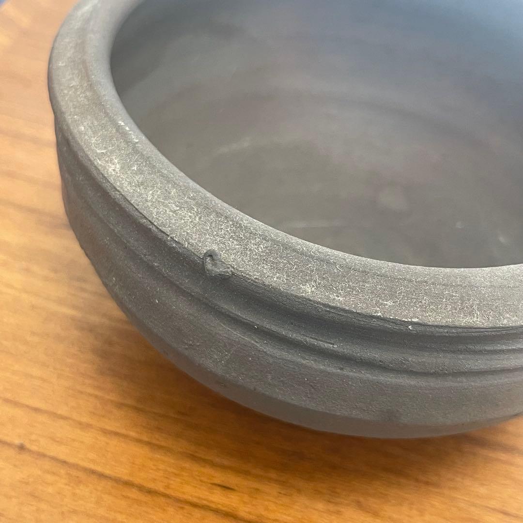 作家もの　黒　焼き締め鉢