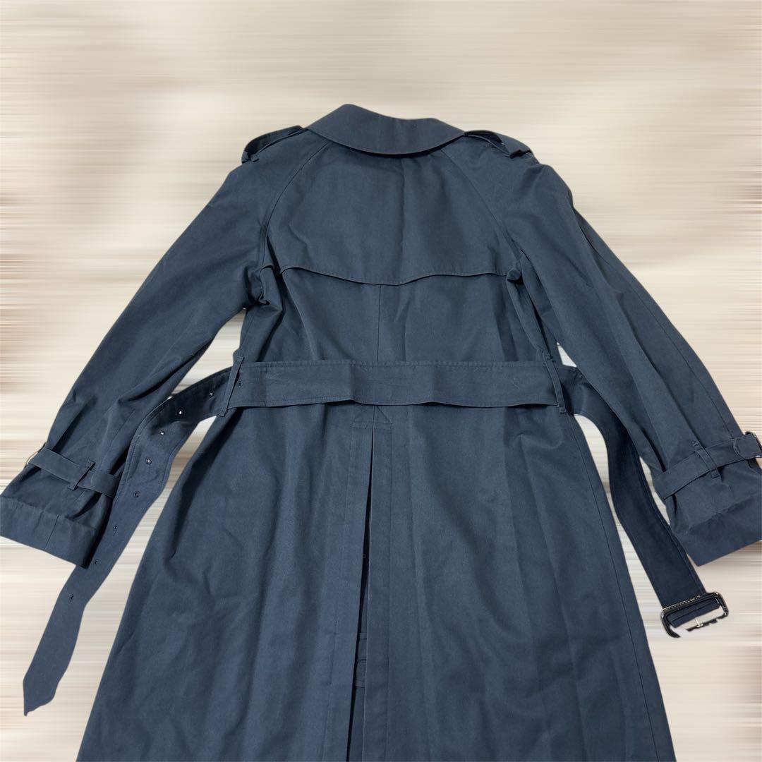 Burberrys 英国製ノバチェックトレンチロングコート ネイビー