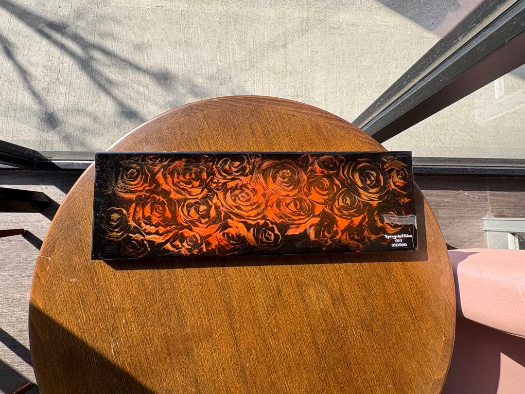 ☆激レア☆ スプレーアートエデン レジンアート原画 赤い薔薇