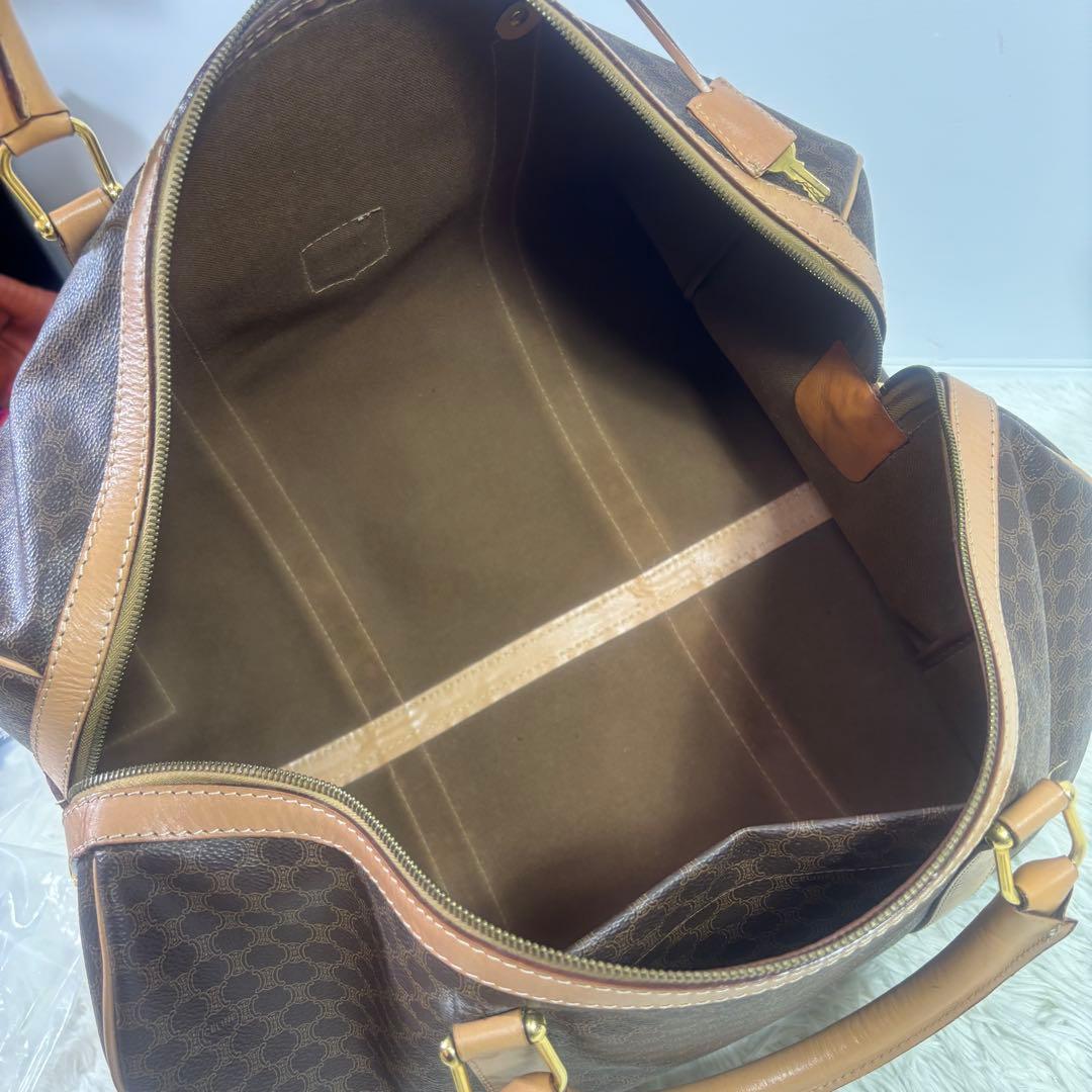 【みいい】【良品】セリーヌ　ボストンバッグ　マカダム柄　ブラウン