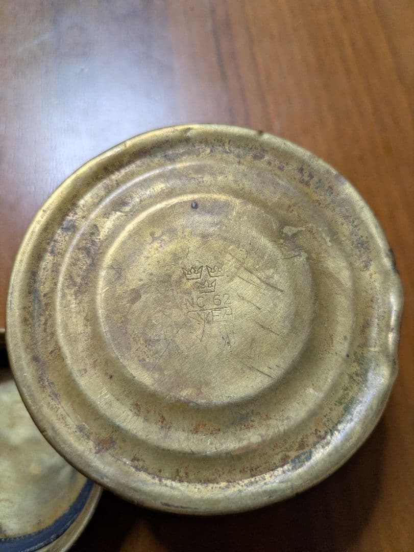 スウェーデン軍　アルコールストーブ　真鍮　五徳セット　軍幕　ブッシュクラフト