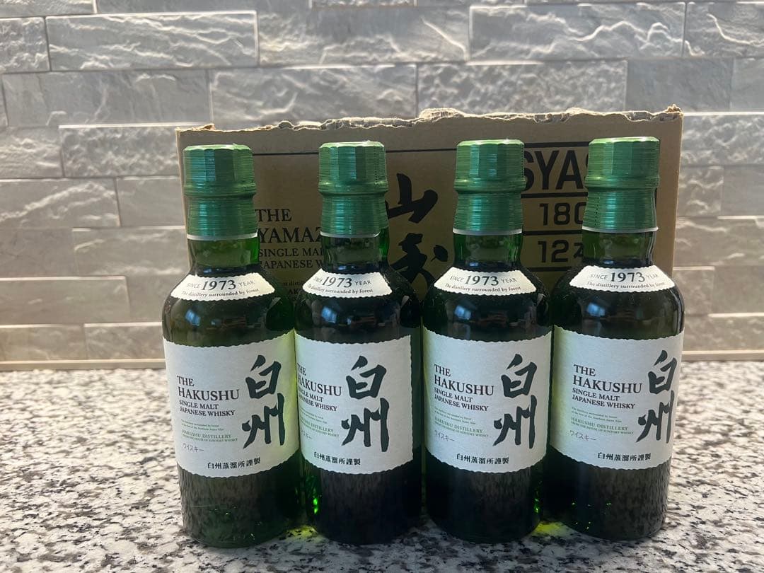 サントリー　ウイスキー　「白州」　180ml ミニボトル　4本セット