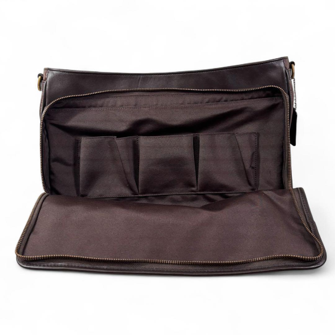 コーチ F71333 ショルダーバック メッセンジャー レザー ブラウン