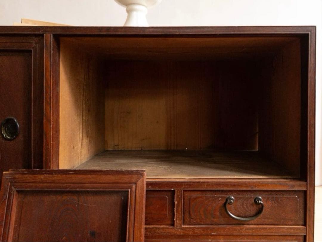 ローボード　木製　収納棚　古道具　古家具　和家具　ビンテージ　アンティーク