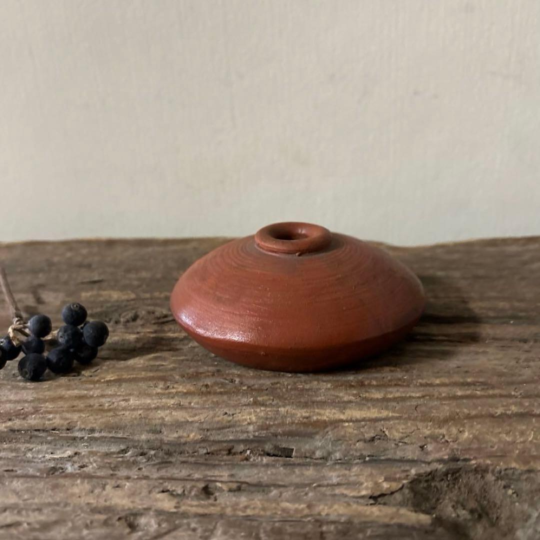 備前油壷　江戸幕末〜明治　小壺 花器 民藝 アンティーク　検:白洲正子　李朝