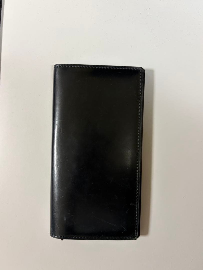 ganzo ガンゾ シェルコードバン2 小銭入れ 付 長財布 黒