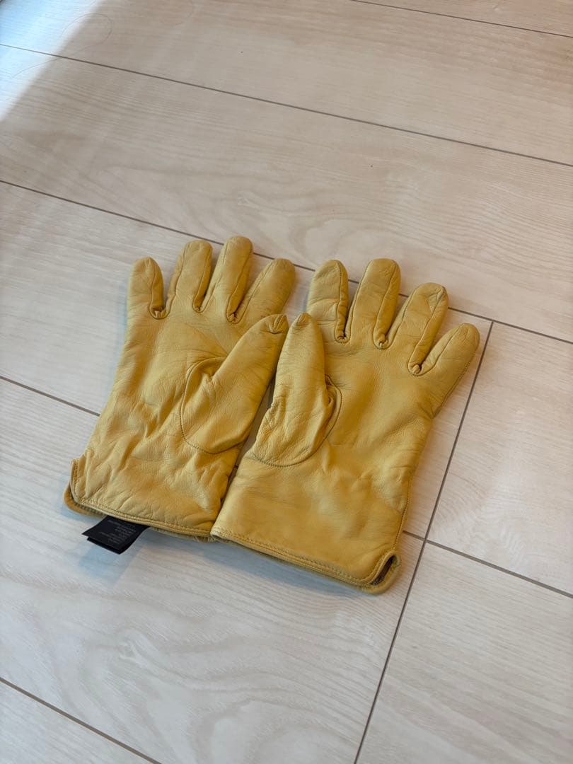 Omar Afridi CURVED GLOVES イエロー レザー 手袋