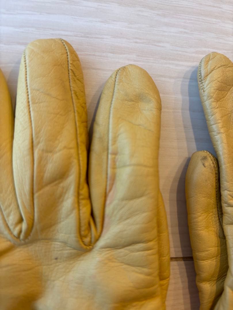 Omar Afridi CURVED GLOVES イエロー レザー 手袋