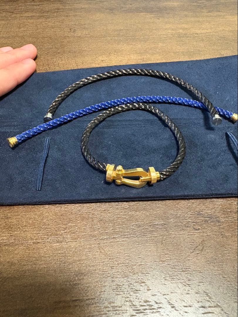 FRED ロープブレスレット 黒金ブレスのみ