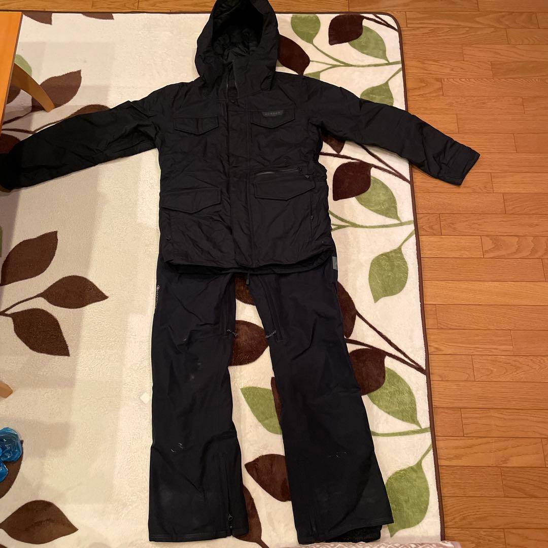 BURTON GORE-TEX スノーボードウェア 上下セット パスケース付き