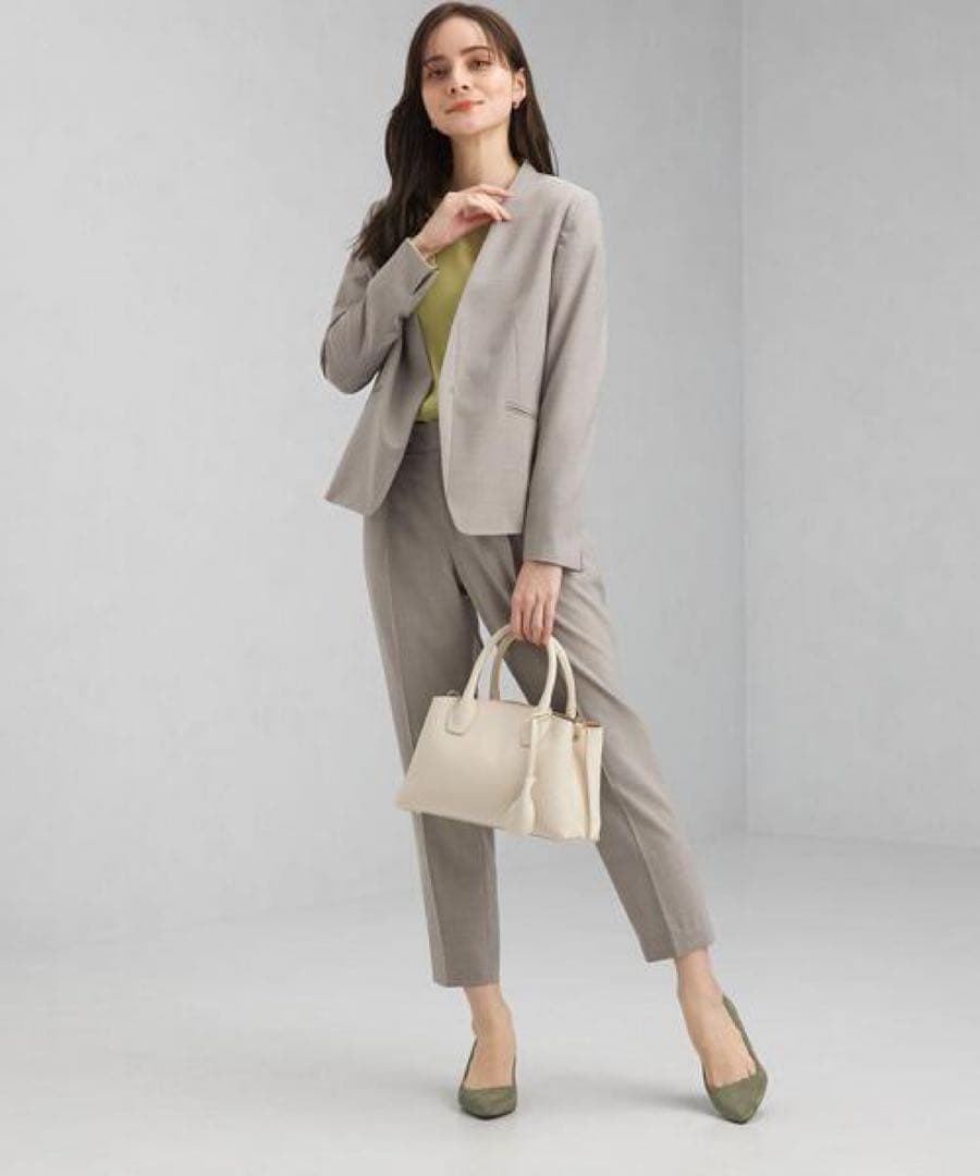 green label relaxing グレー スーツ セットアップ36