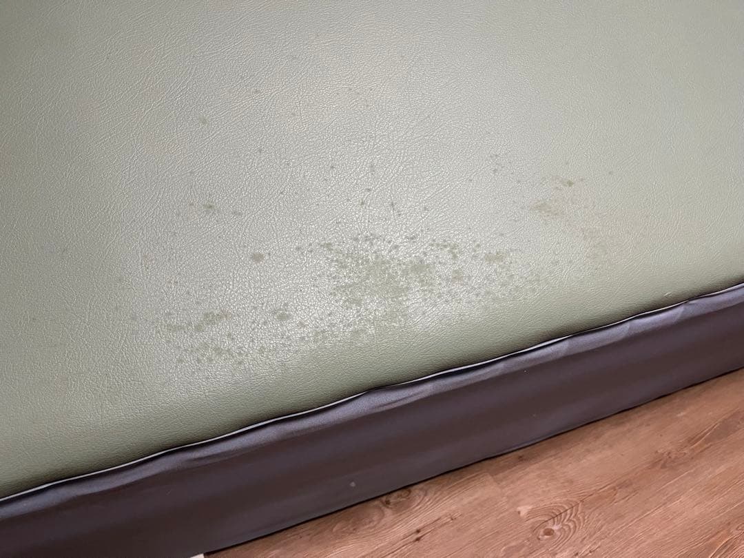 グリーンレザーソファ