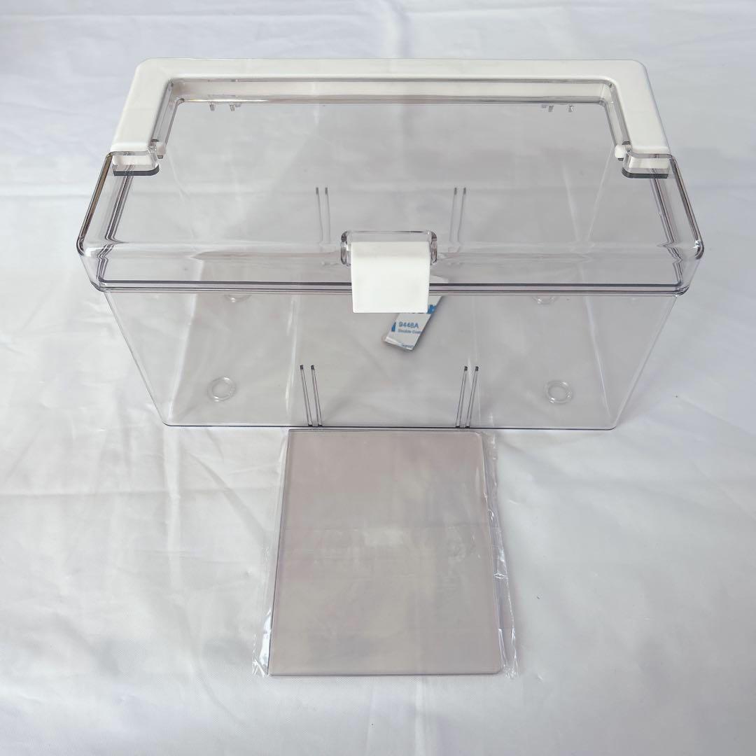 カードケース入れ 大容量 ハンドル付き 持ち運び 透明 多用途