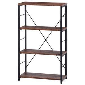 オープンラック/収納棚 【4段 幅60×高さ105cm】 木目調棚