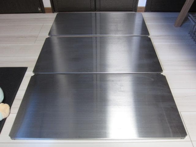 MUJI /無印良品　ステンレスユニットシェルフ3段　ステンレスバスケット×2