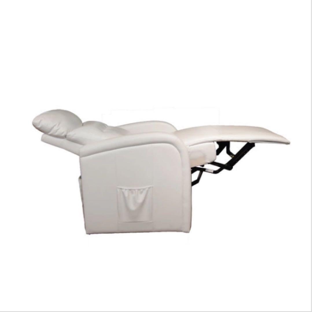 ☆tmrページ☆ ホワイト 電動リクライニング 1人掛けソファ