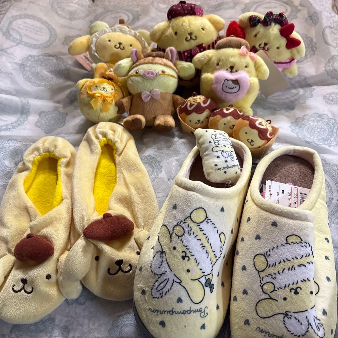 大特価‼️【新品・ほぼタグ付】ポムポムプリン マスコット スリッパ 詰め合わせ