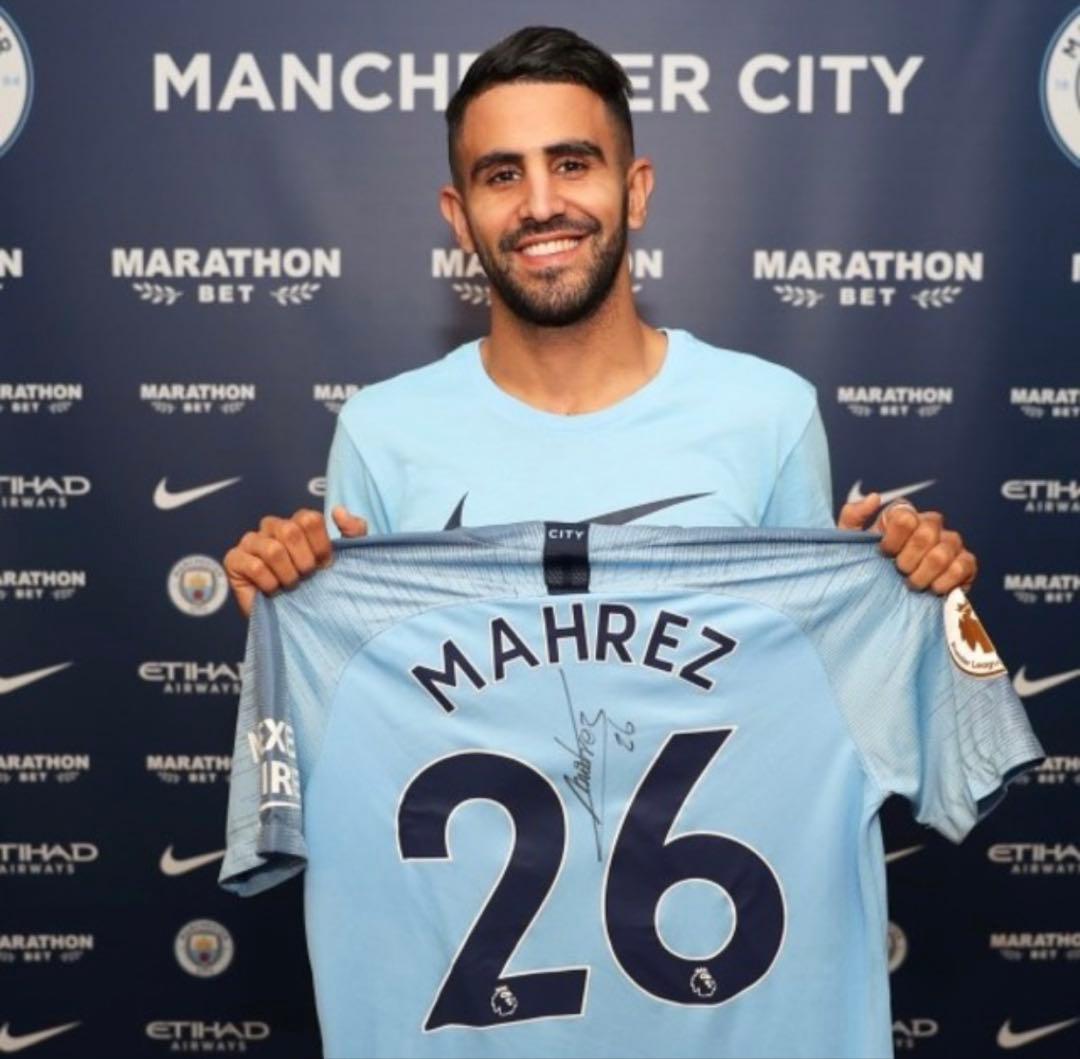 マンチェスターシティ マフレズ26 サイン入り　ユニフォーム