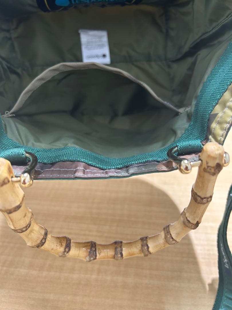 LeSportsac 迷彩柄 バンブーハンドル Sサイズ