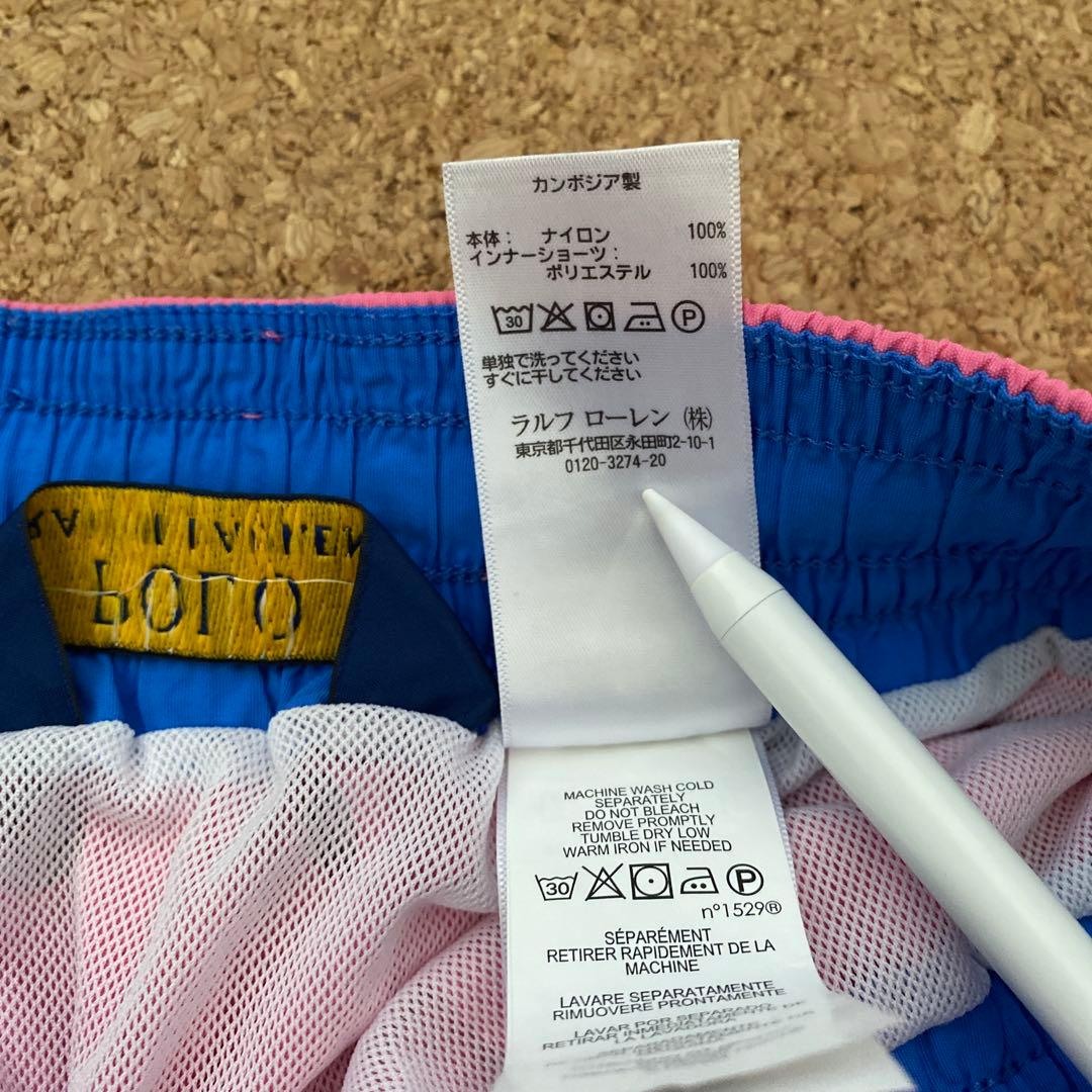 ラルフローレン スイムショーツ　女性着用可ピンク　水着　トラベラーズ　JK