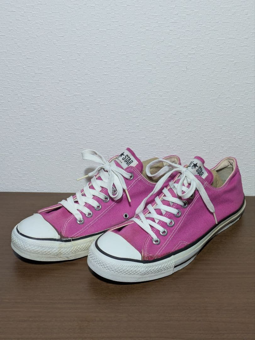 コンバース オールスター 80s アメリカ製 ラズベリー　【訳アリ】