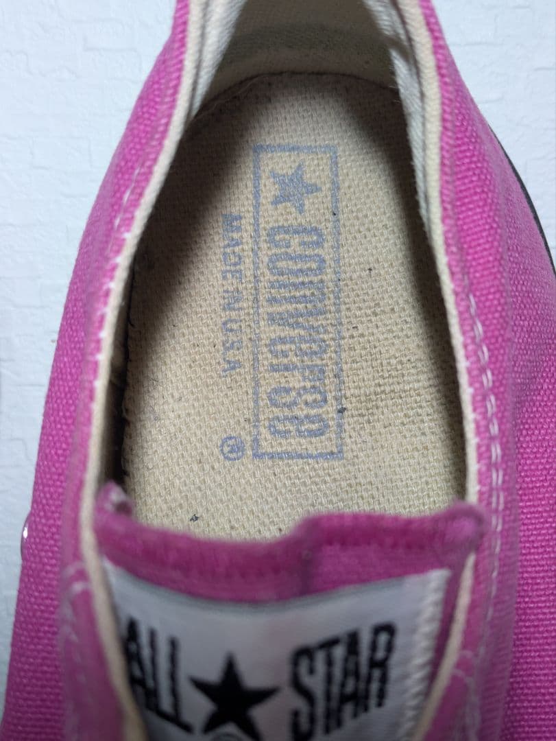 コンバース オールスター 80s アメリカ製 ラズベリー　【訳アリ】