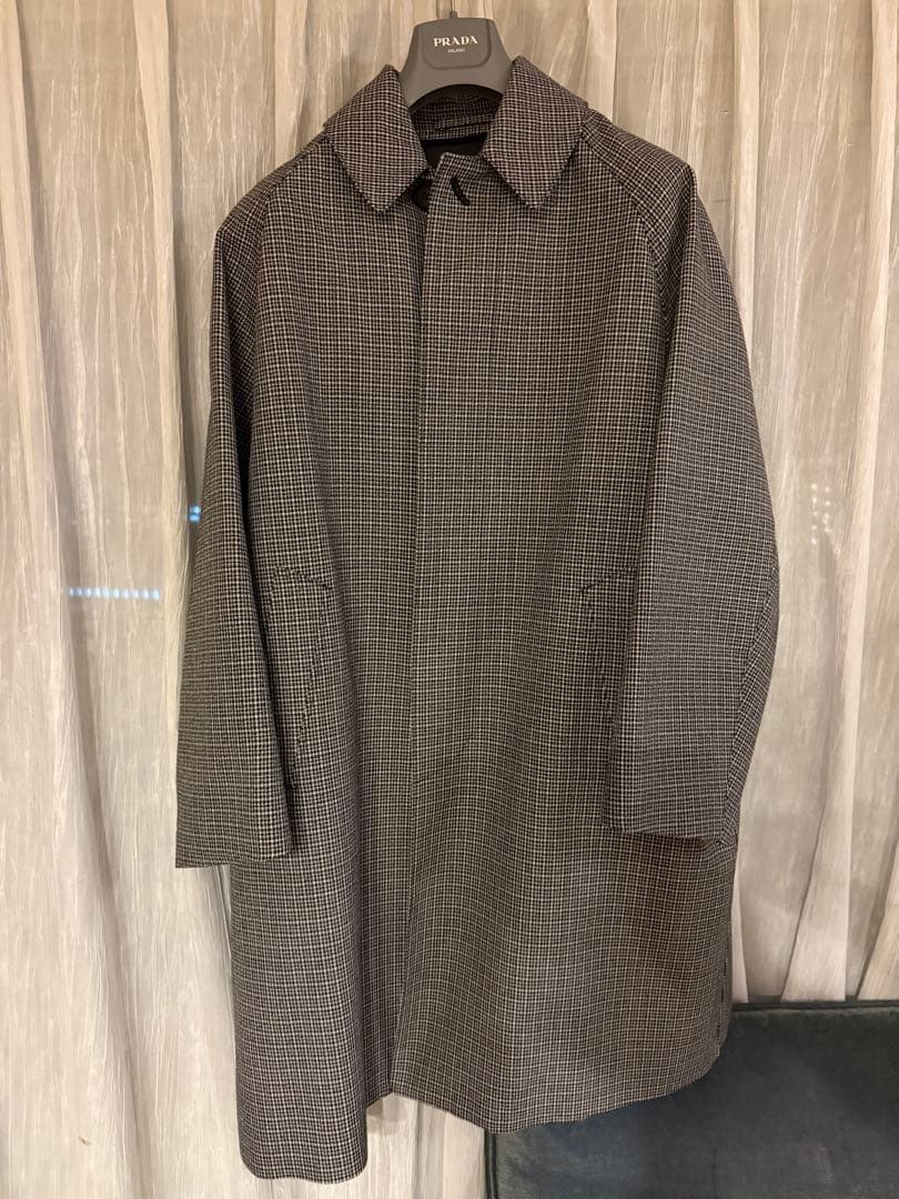 maatee&sons マーティアンドサンズ　チェック柄コート サイズ3白黒