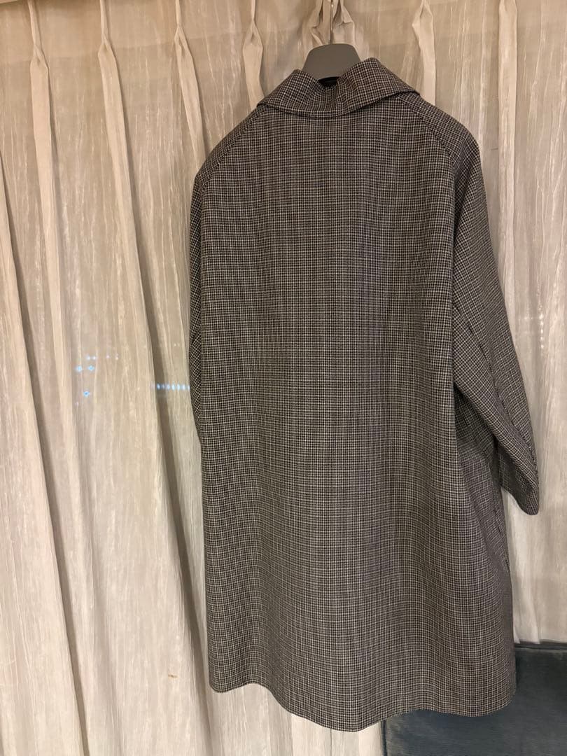 maatee&sons マーティアンドサンズ　チェック柄コート サイズ3白黒