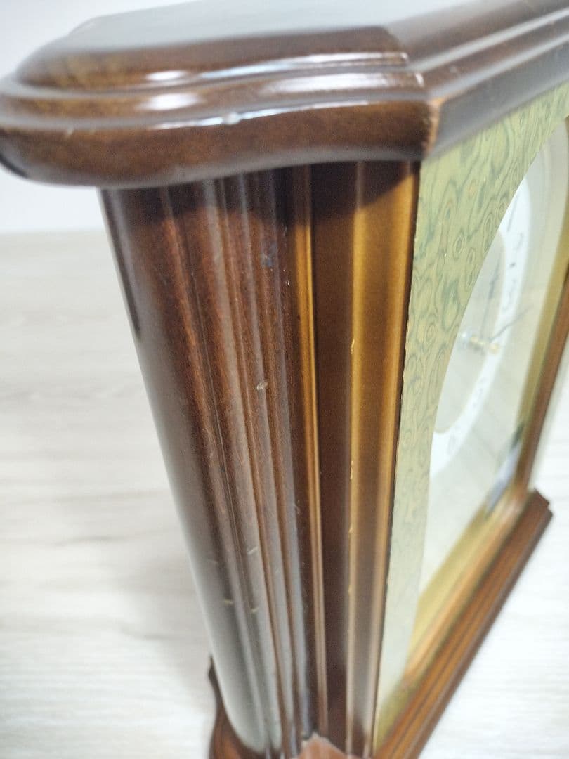 【希少品】SEIKO エンブレム HW474M 木製 置時計 電子オルゴール