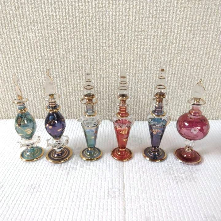 エジプトガラス　香水瓶　香油入れ　おまとめ15点セット