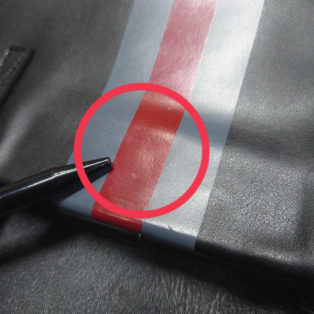 ラブレス　LOVELESS　レザー　トートバッグ　　ストライプ　黒　ナイト　騎士