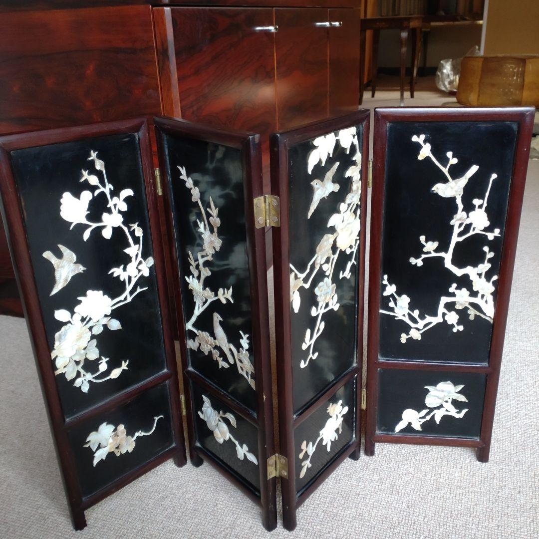 螺鈿屏風(中国製)