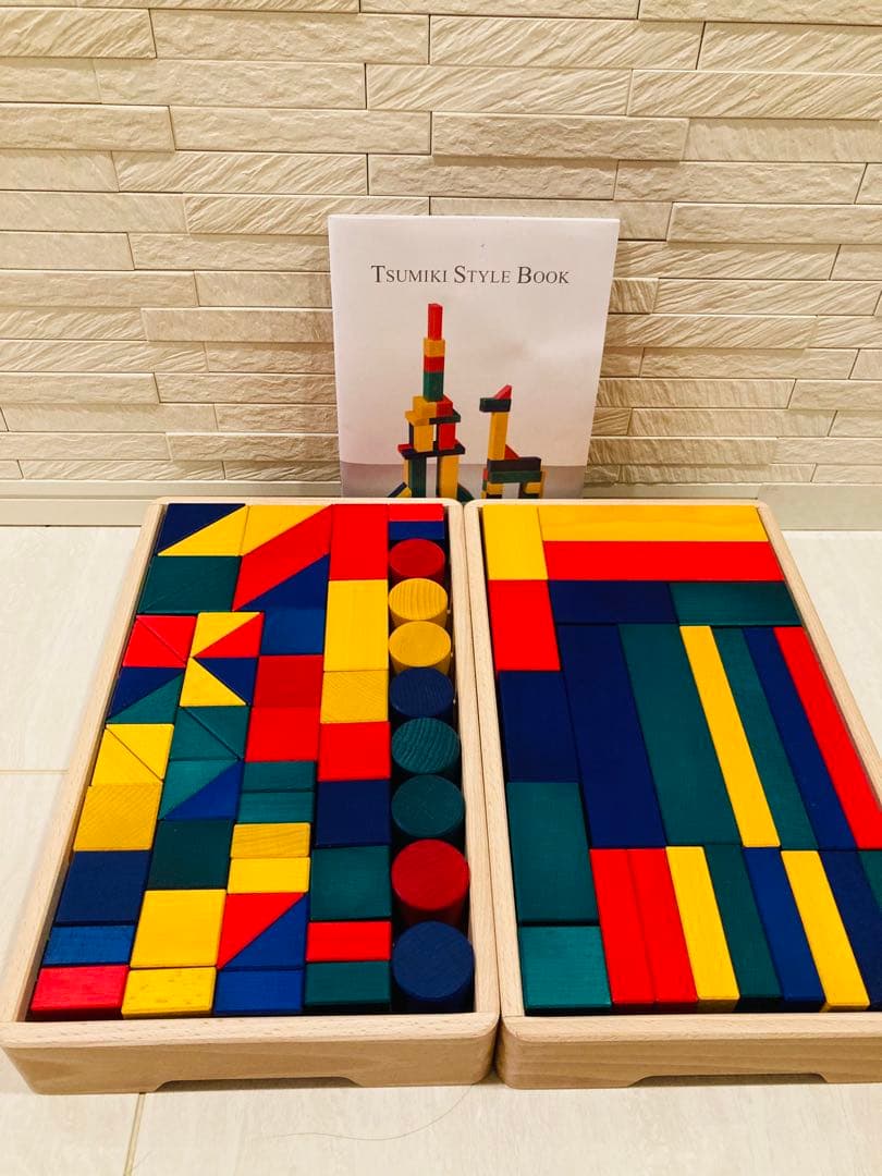 超美品　伸芽会 教材つみきTSUMIKI 木製ブロック