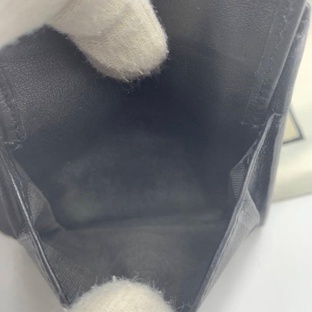GUCCI ブラックレザー 二つ折り財布