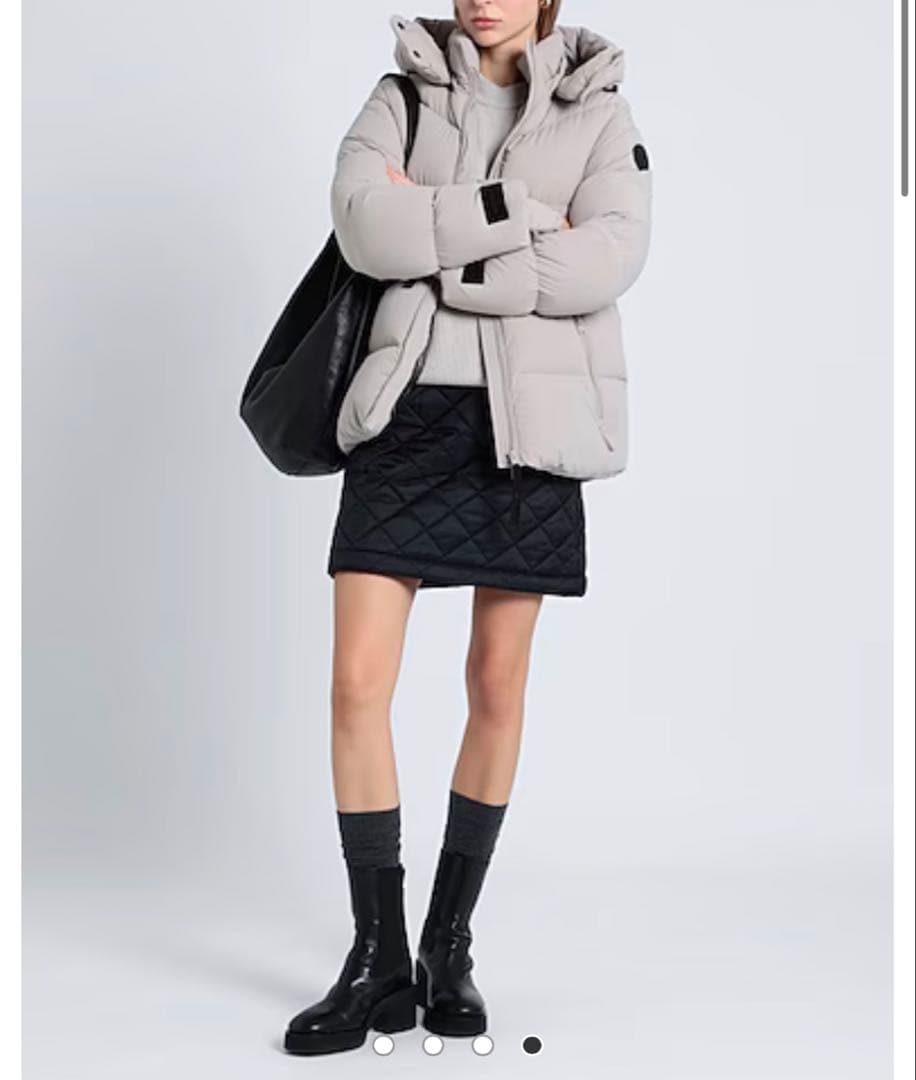 未使用級★WOOLRICH マットストレッチ パファージャケットダウン トープ